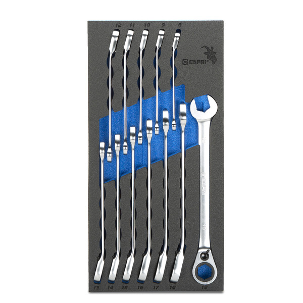 Capri Tools 6-Point Reversible Ratcheting Combination Wrench Set, Metric, 12 pcs CP15000MT